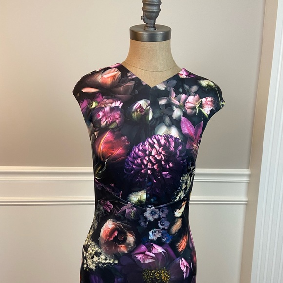 Ted Baker RAISIE shadow floral sheath dress, Ted size 2 ( US size 6 ) - Picture 5 of 16